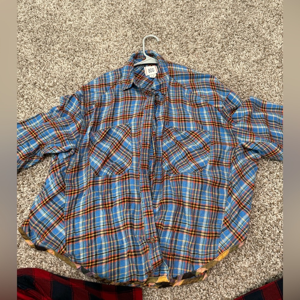 Urban Outfitters Blue Plaid Women's Cardigan